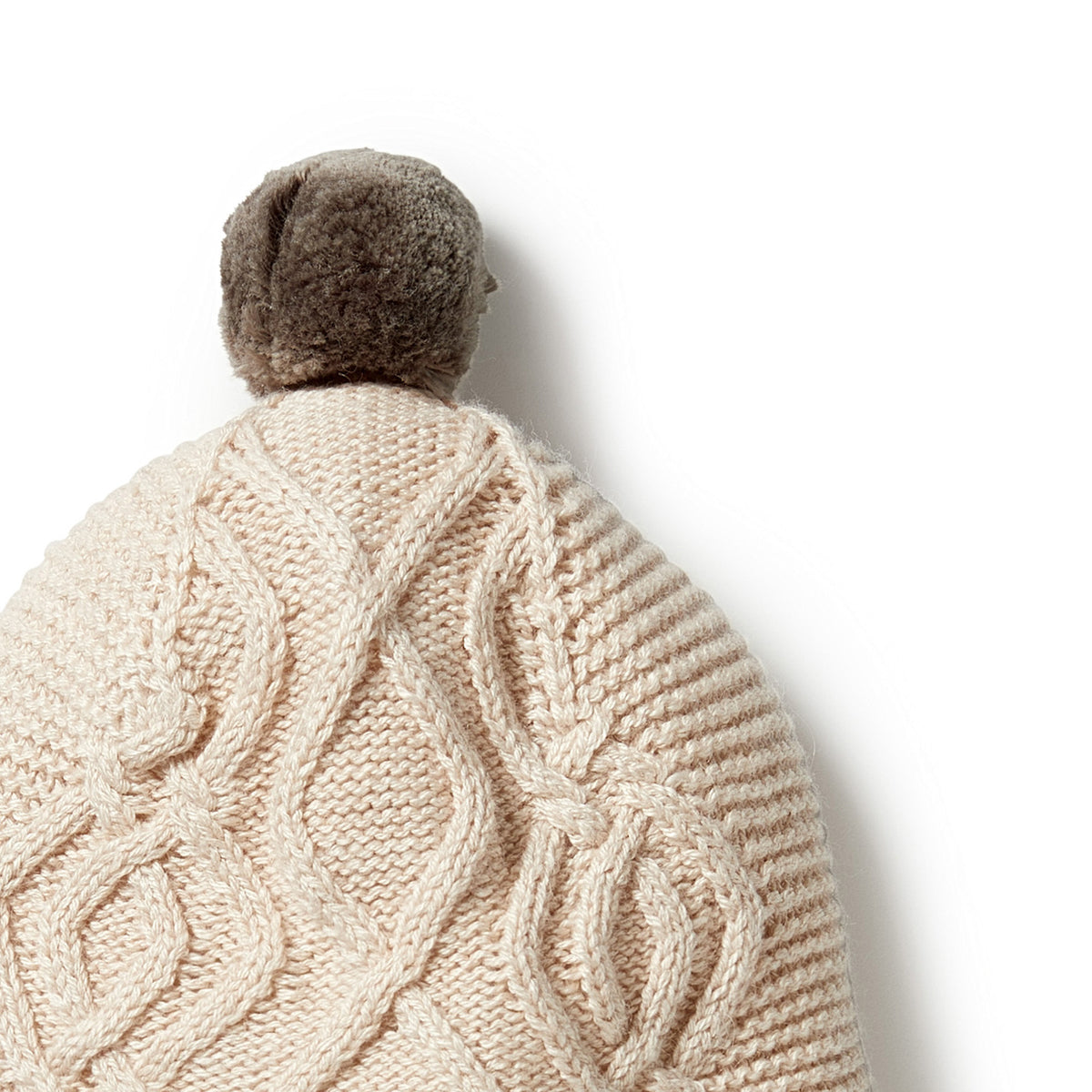 Wilson + Frenchy | Knitted Cable Bonnet - Oatmeal Melange