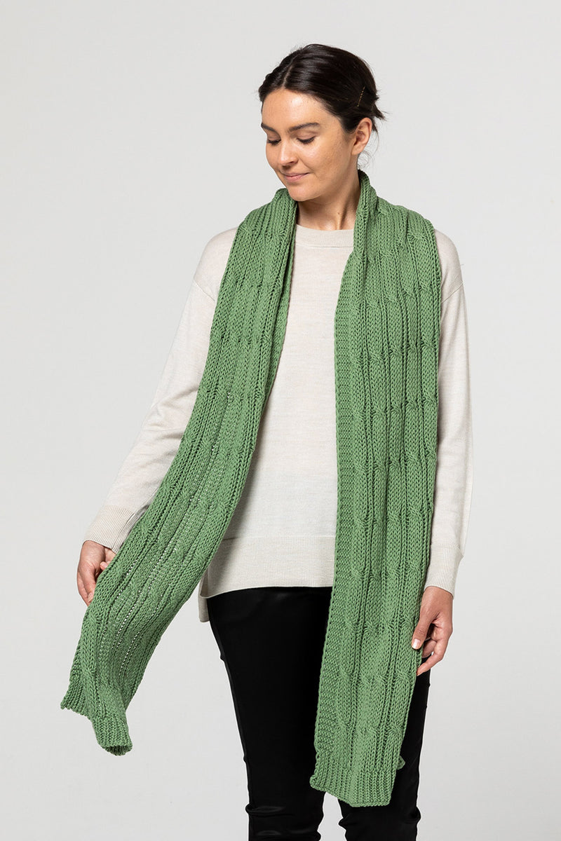 Indus | Chunky Cable Knit Scarf