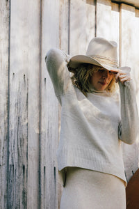 Bow & Arrow | Oatmeal Polo Neck Jumper