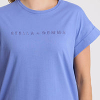 Stella + Gemma | Cuff Tee - Cornflower