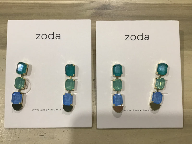 Zoda | Adina Gem Glass Earrings