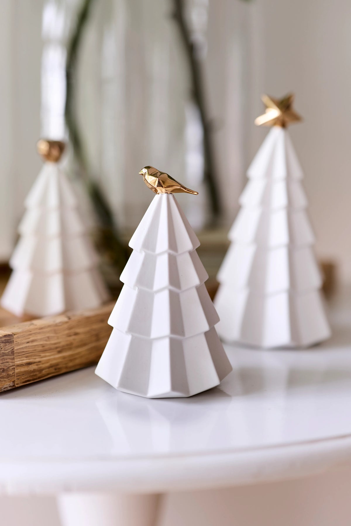 Robert Gordon | Ceramic Christmas Tree Ornament with Gold Dove