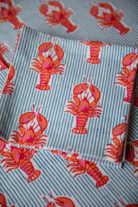 Mandalay Designs |  Lobster Stripe Napkins