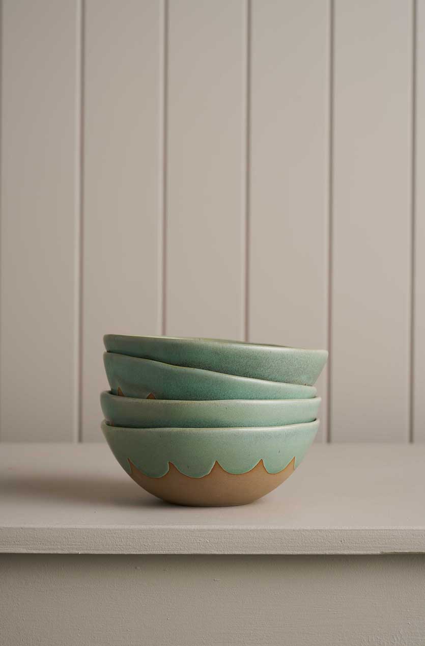 Robert Gordon | Breakfast In Bed Moss Scalloped Bowls