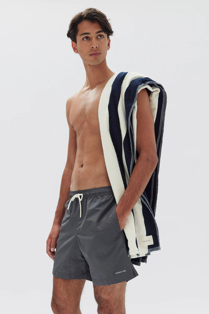 Assembly Label | Wide Stripe Beach Towel - Navy/White