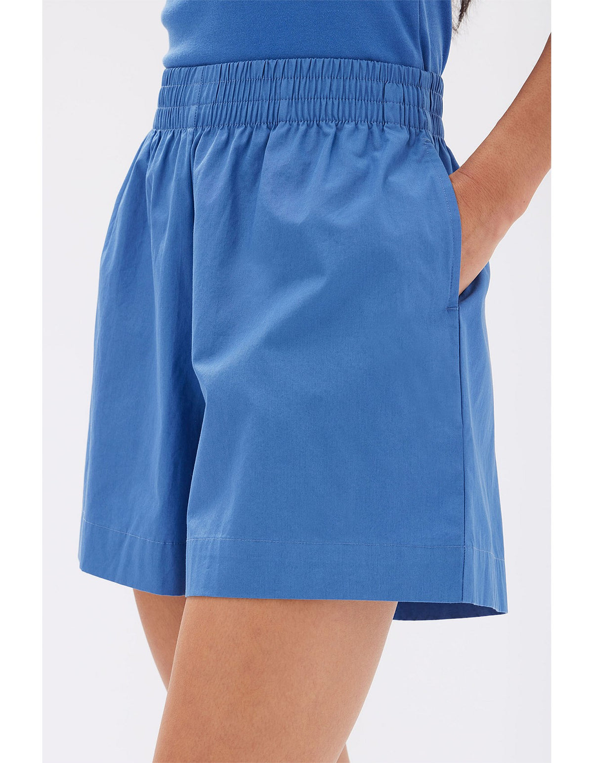 Assembly Label | Jaida Poplin Short - Lapis