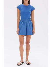 Assembly Label | Jaida Poplin Short - Lapis