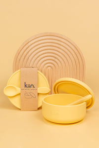 Kiin Baby - Silicone Suction Bowl with Lid + Spoon Set