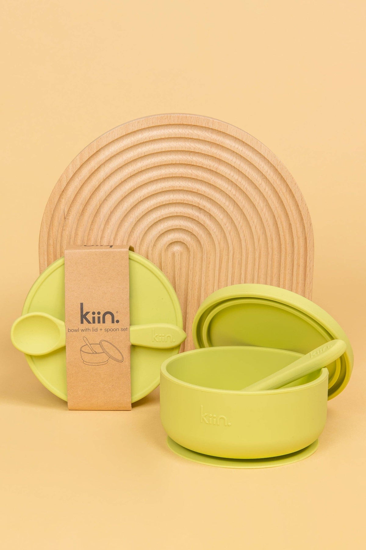 Kiin Baby - Silicone Suction Bowl with Lid + Spoon Set