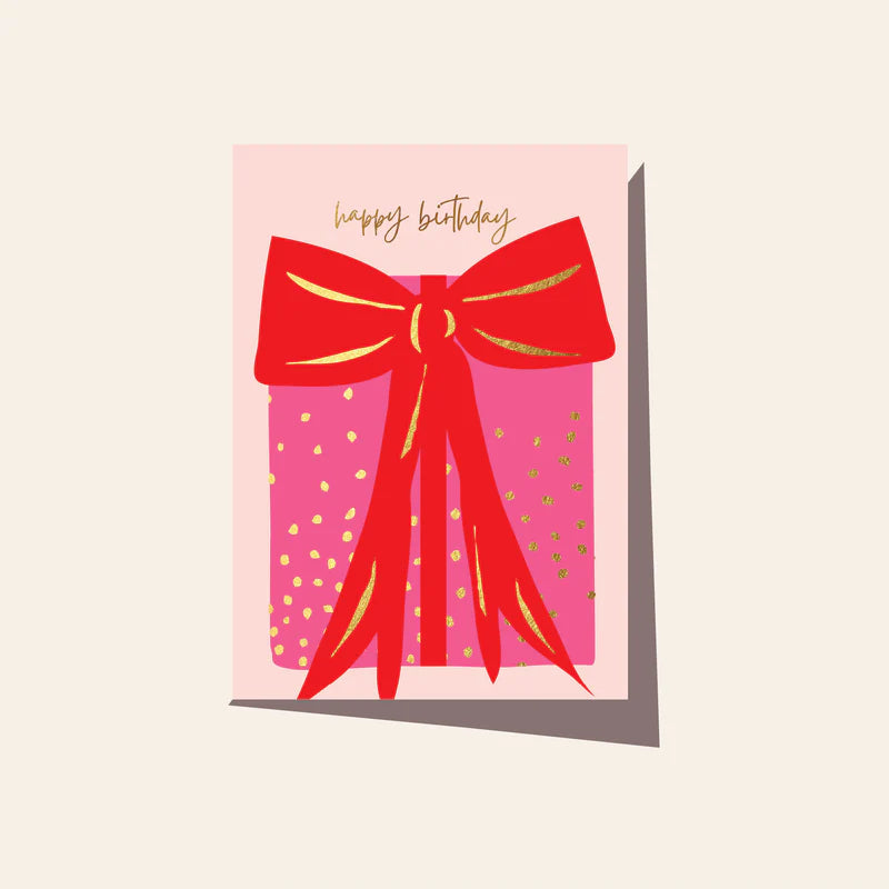 Elm Paper | Pink Bow Happy Birthday Card