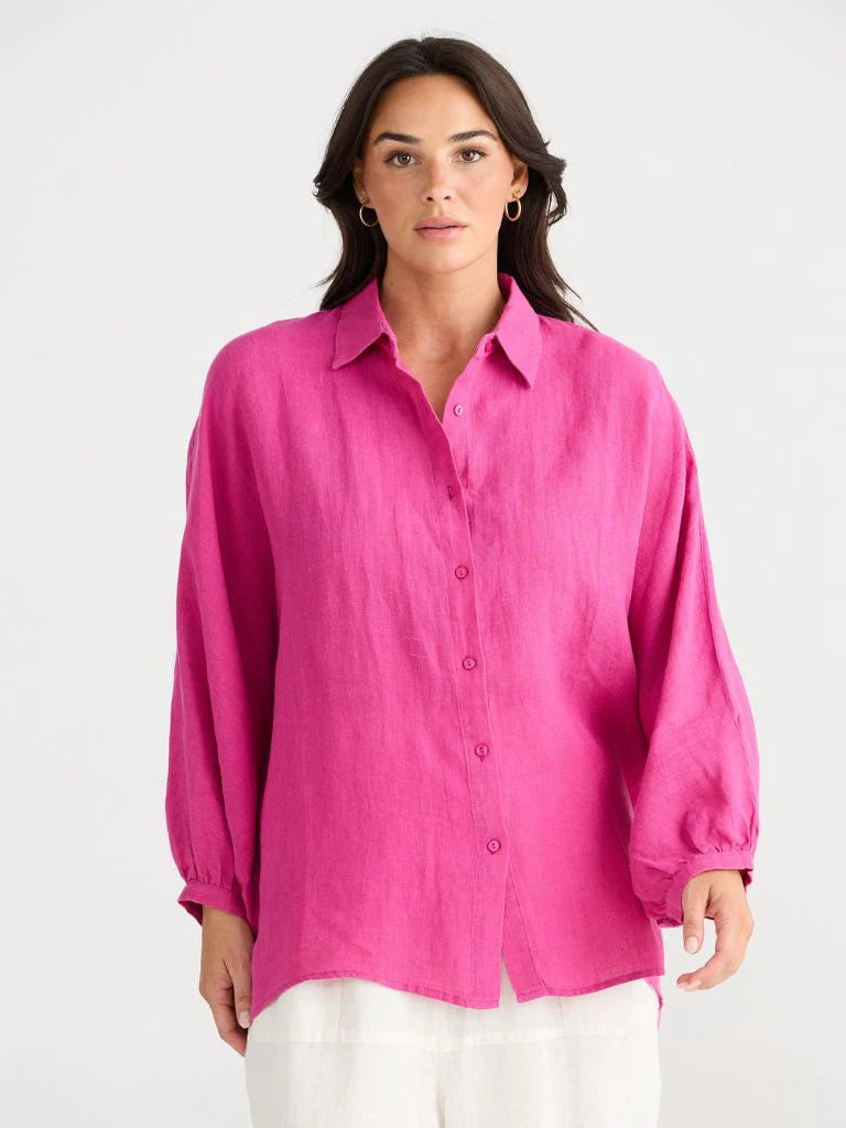 Brave + True | Monty Shirt - Fuchsia