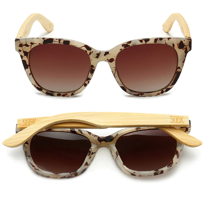 Soek | Lila Grace Ivory Tortoise Polarised Sunglasses