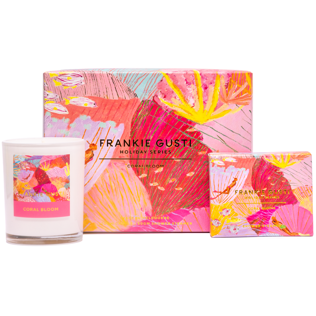 Franki Gusti | Coral Bloom - Candle + Steamer Duo