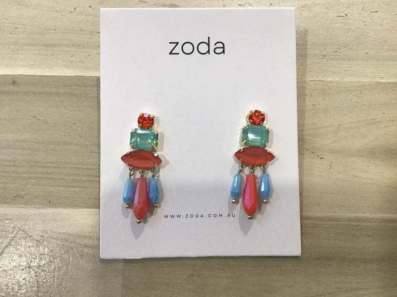 Zoda | Cascade Glass Gem Earring