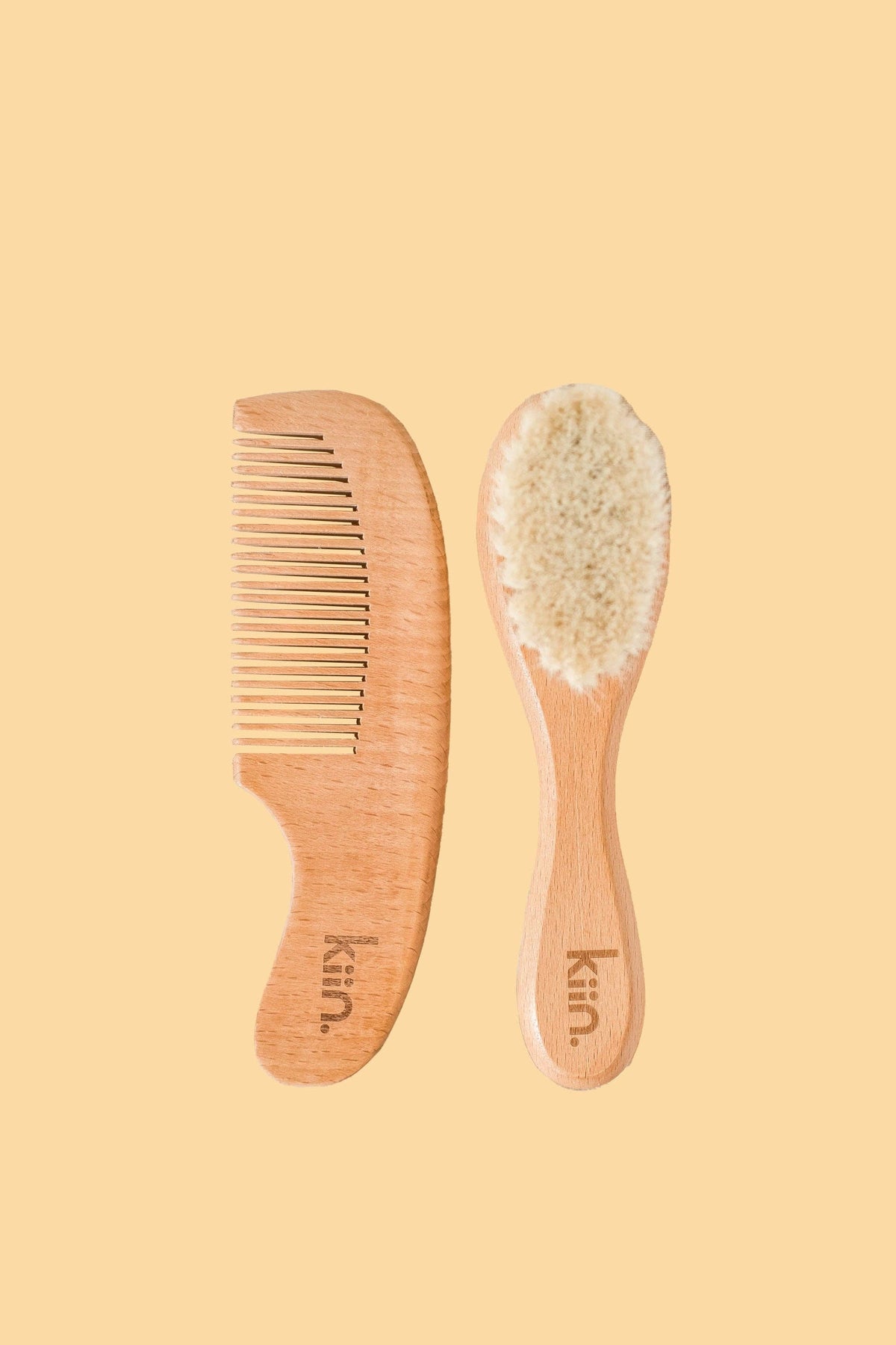 Kiin Baby - Wooden Baby Brush + Comb Set