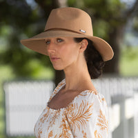 Morzine Wide Brim Fedora - Black or Camel