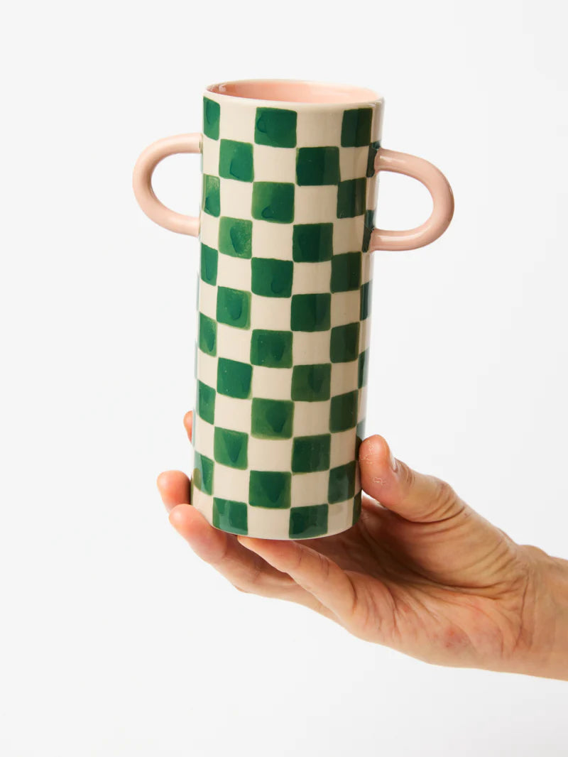 Jones & Co | Griffe Green Check Bud Vase