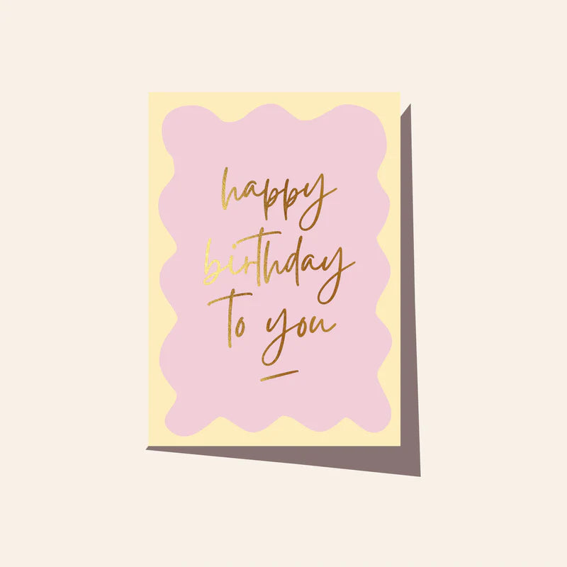 Elm Paper | Wavy Birthday Lilac Card