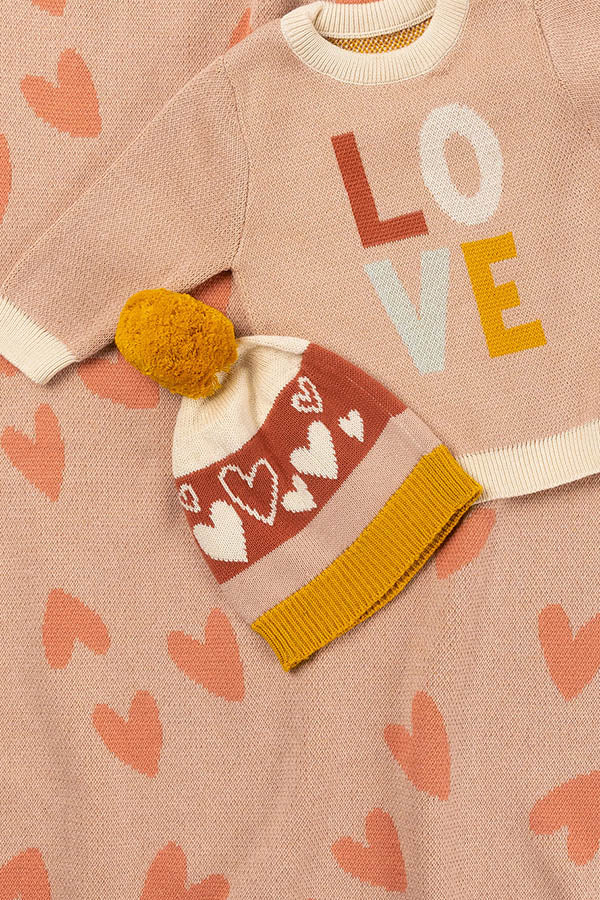 Indus | Love Heart Beanie Blush