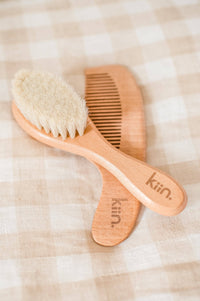 Kiin Baby - Wooden Baby Brush + Comb Set