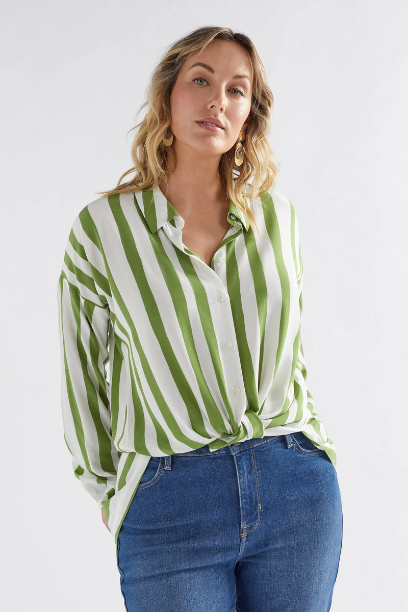 ELK | Tilbe Shirt Green and White Paint 6