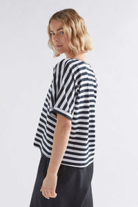 ELK | Seter Tee - Navy + White Stripe