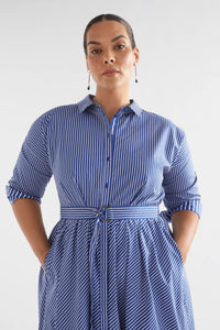 ELK | Ligne Shirt Dress - Blue Stripe