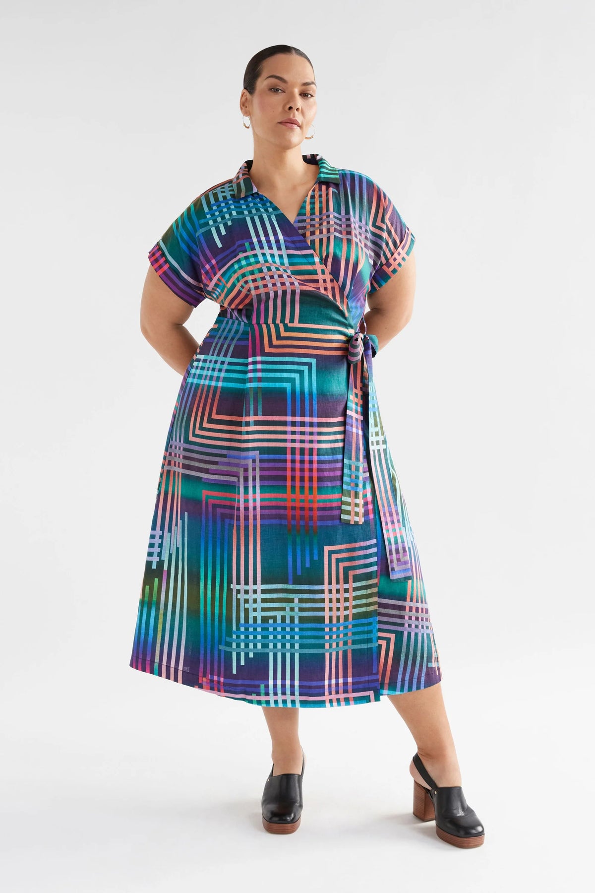 ELK | Minnen Wrap Dress - Navy Lighten Print