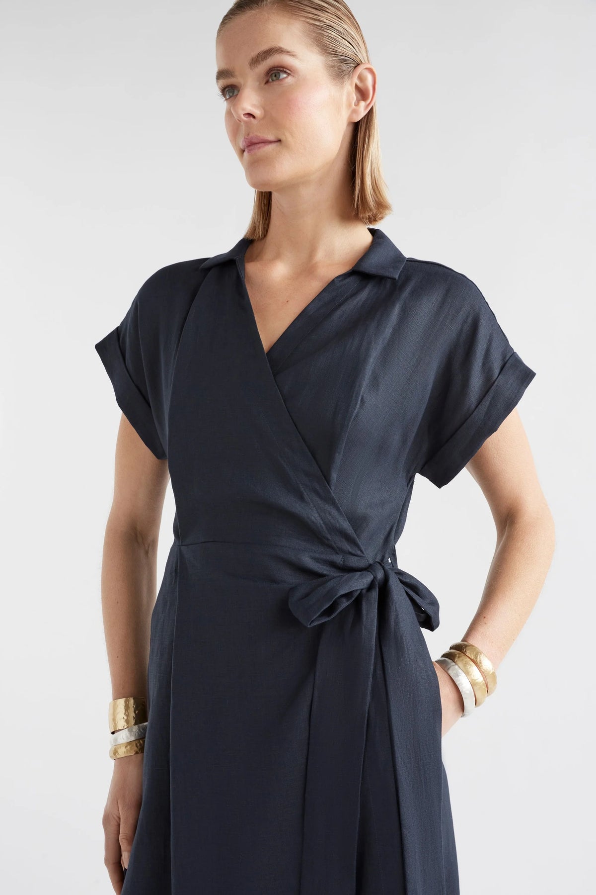 ELK | Minnen Wrap Dress - Space Blue