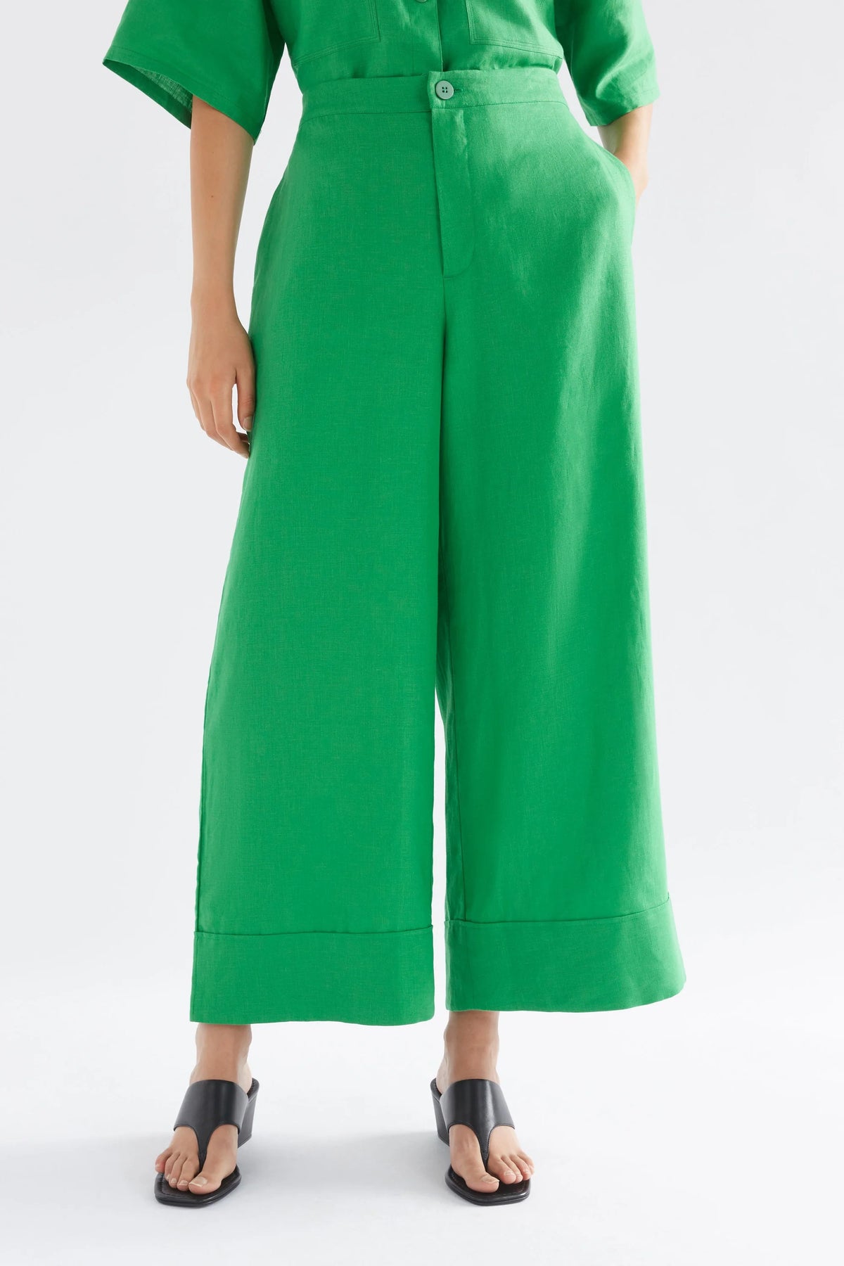 ELK | Vine Green Anneli Light Linen Pant