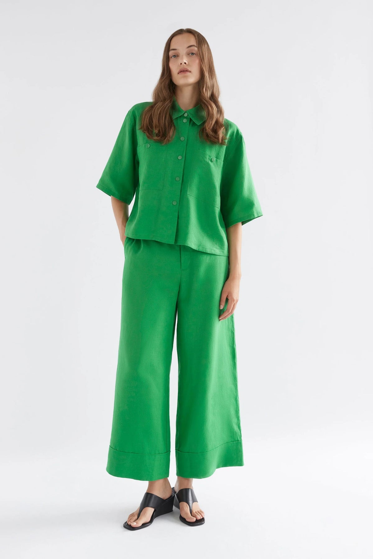 ELK | Vine Green Anneli Light Linen Pant