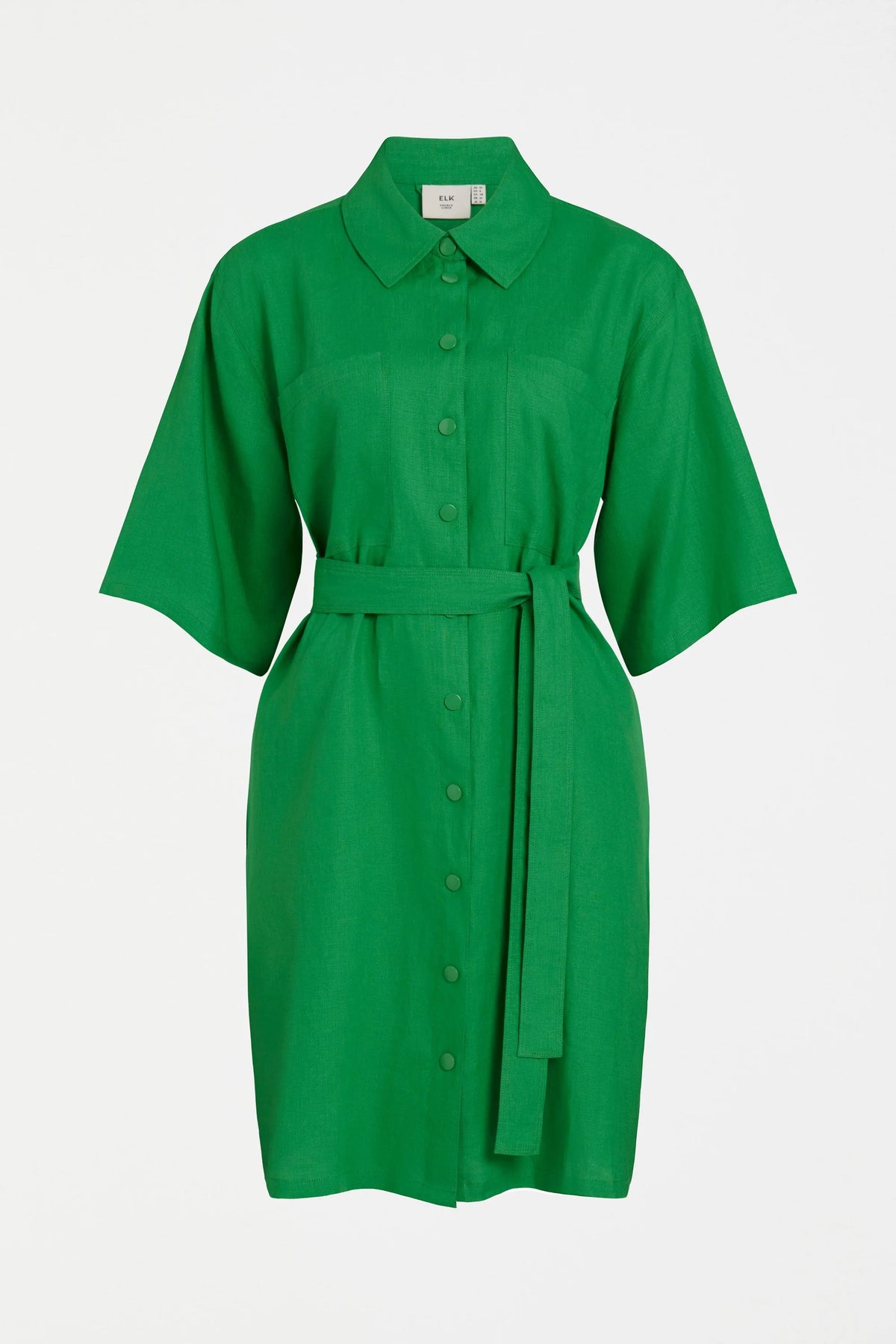 ELK | Nayte Linen Dress - Vine Green