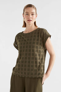 ELK | Grid Burnout Top - Olive Moss