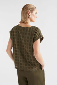 ELK | Grid Burnout Top - Olive Moss