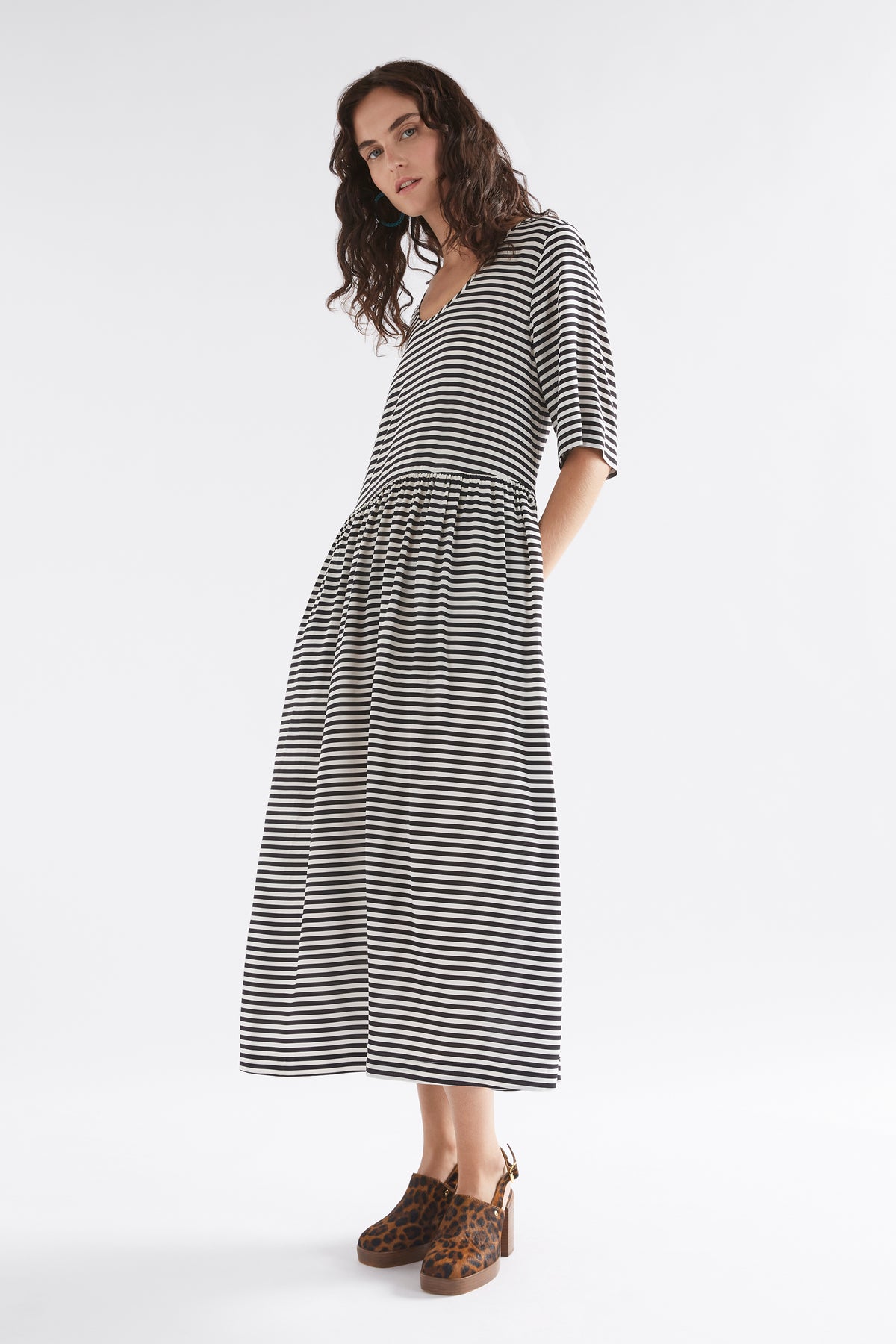 ELK | Dea Dress - Black + White Stripe