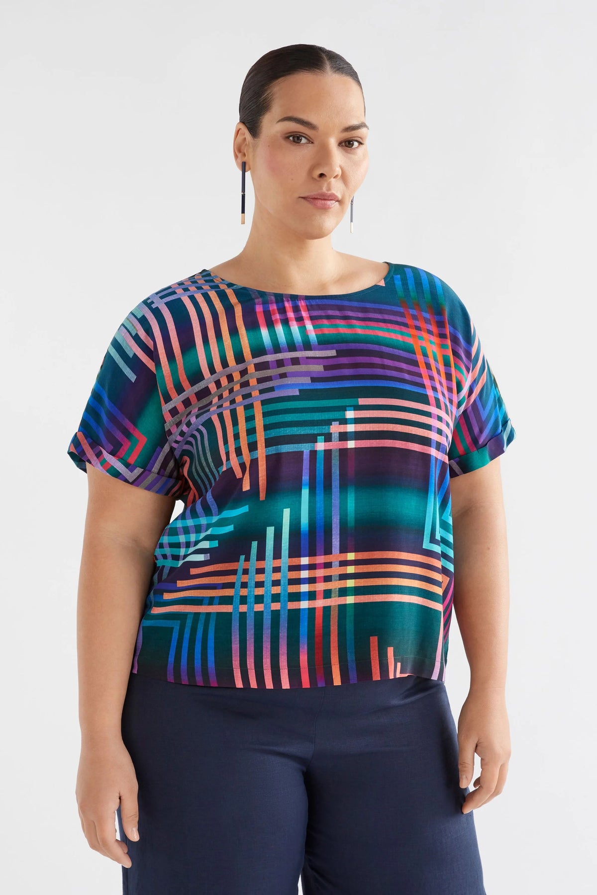 ELK | Eryn Top - Navy Lighten Print