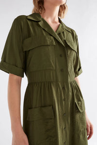ELK | Eine Shirt Dress - Bright Olive