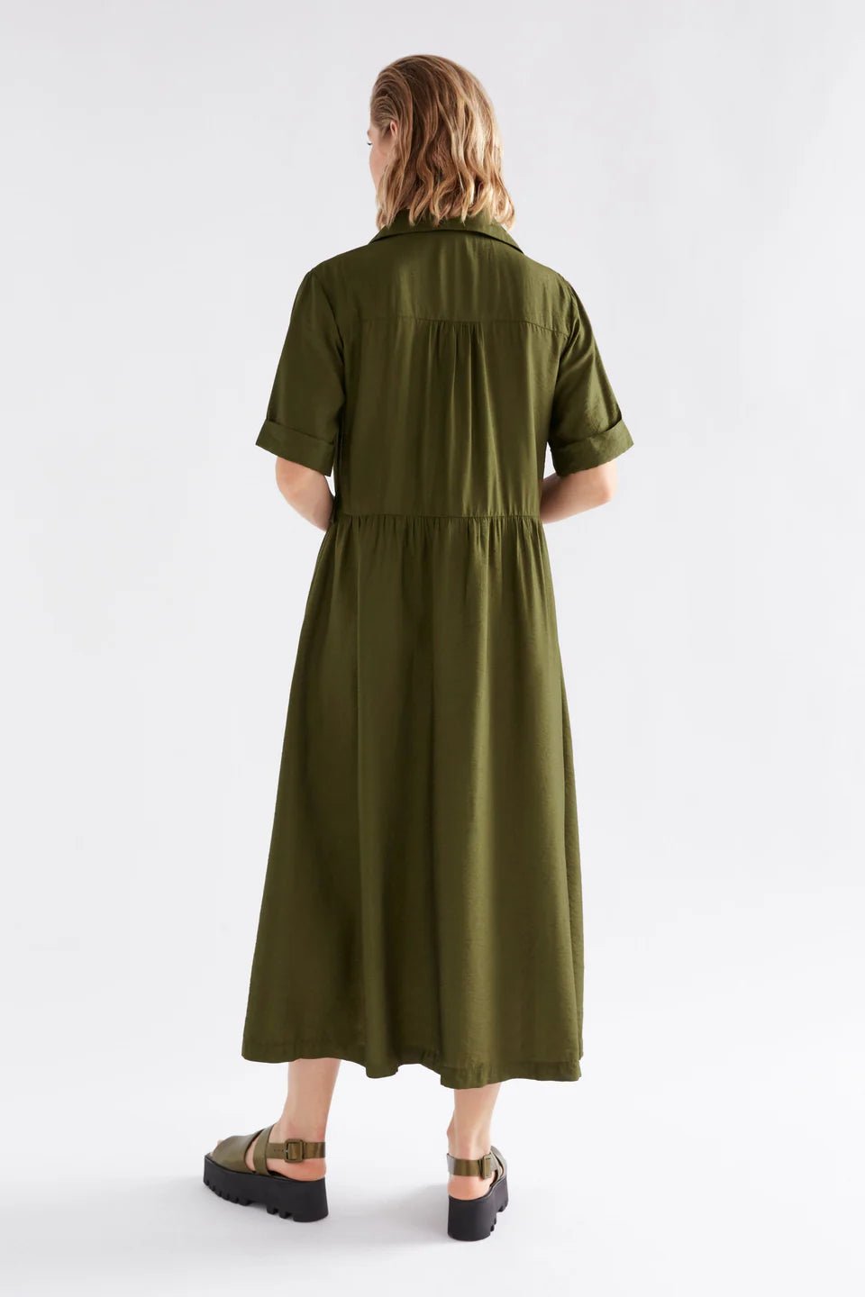 ELK | Eine Shirt Dress - Bright Olive