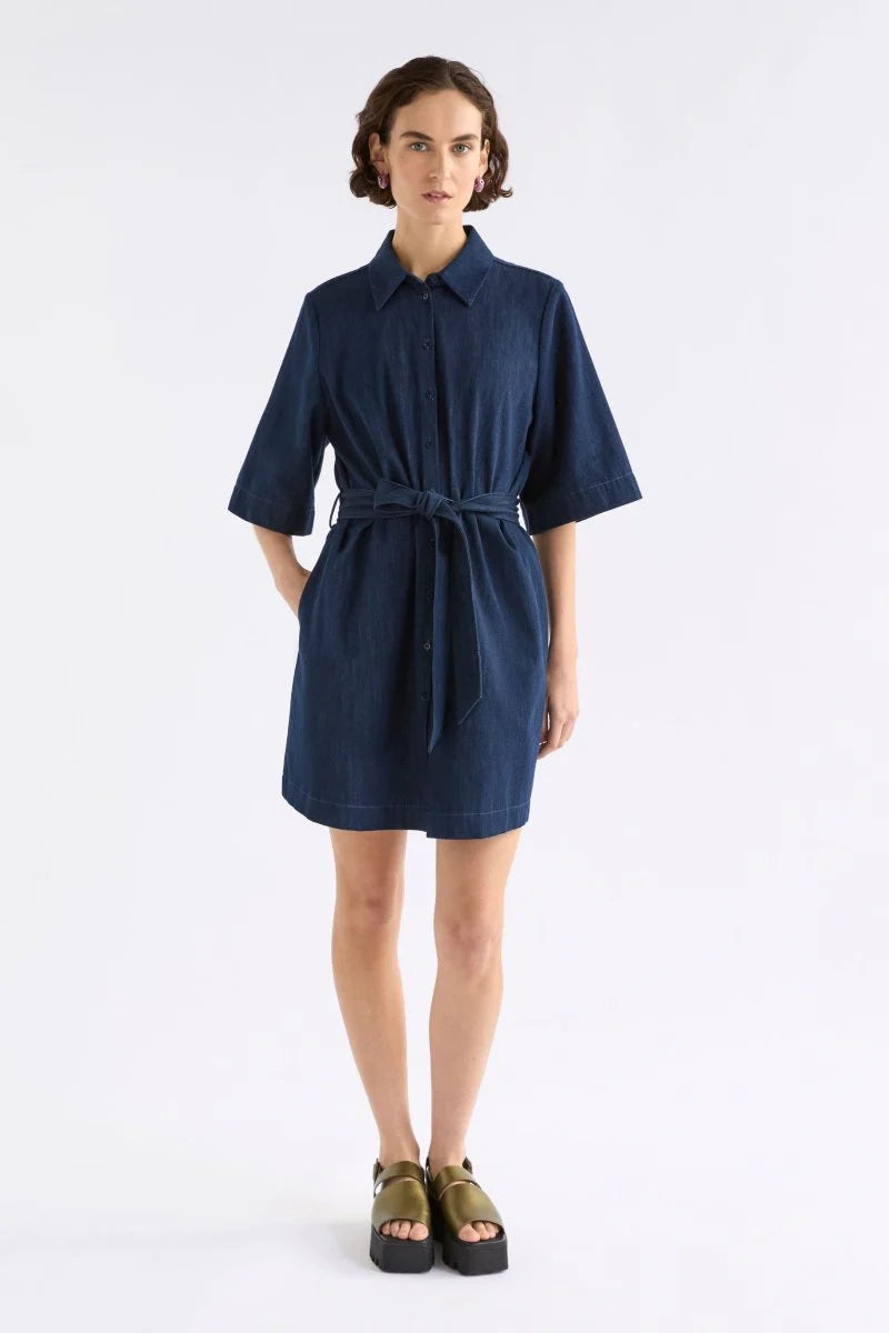 ELK | Dennem Dress - Dark Blue Rinse