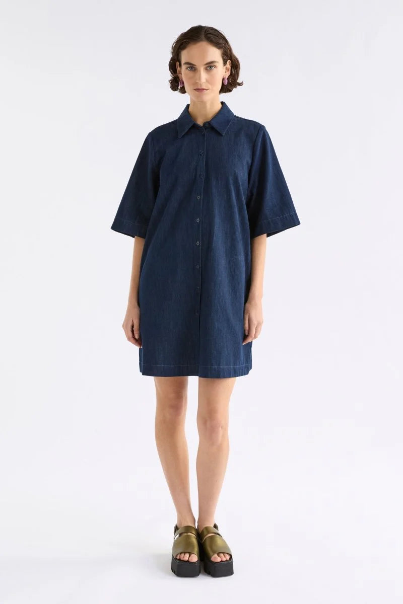 ELK | Dennem Dress - Dark Blue Rinse
