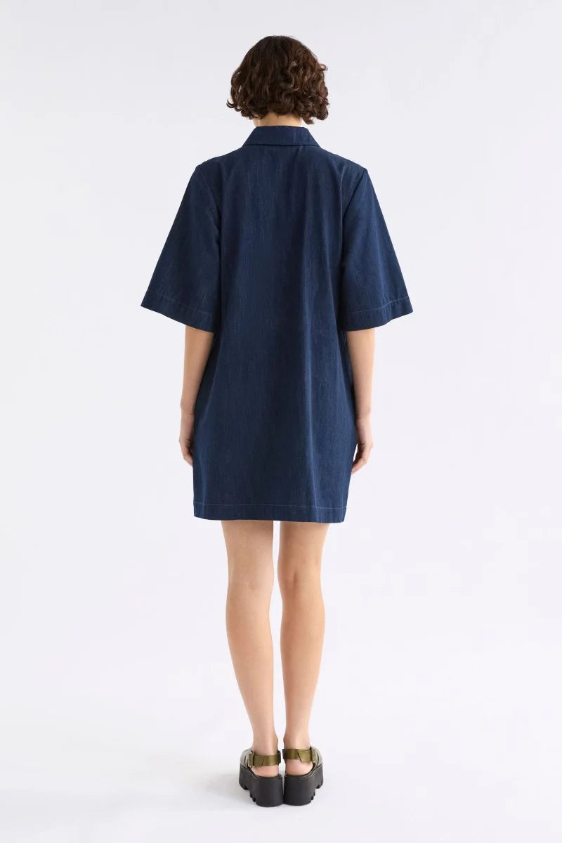ELK | Dennem Dress - Dark Blue Rinse