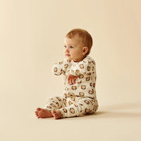 Wilson + Frenchy | Hot Cross Buns Organic Zipsuit With Feet