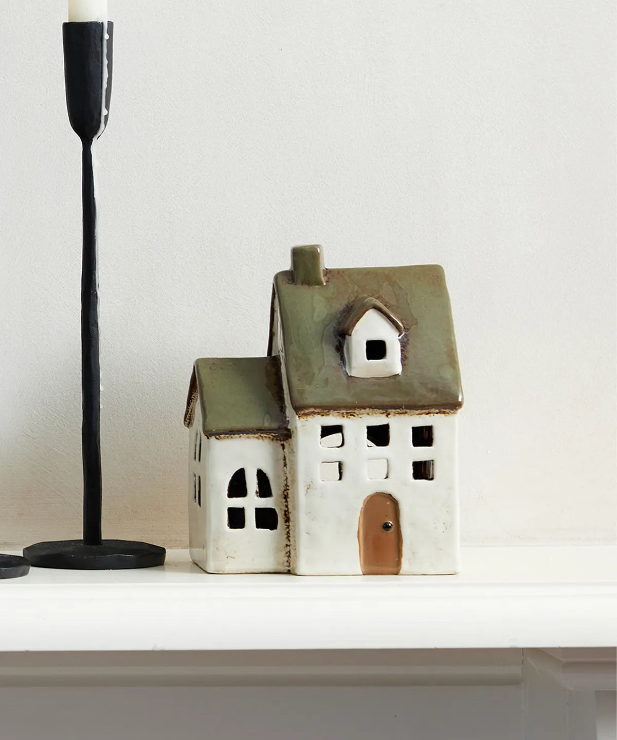 Alsace Tea Light Chapel - Olive Green