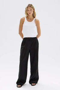 Assembly Label | Aria Linen Pant - Black