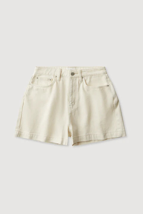 Assembly Label | Boxy Denim Short - Ecru