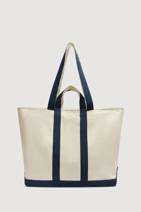 Assembly Label | Canvas Weekend Bag - Ecru & True Navy