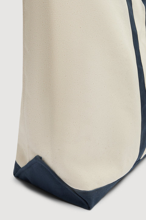 Assembly Label | Canvas Weekend Bag - Ecru & True Navy