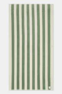 Assembly Label | Cotton Stripe Beach Towel - Pandan/Cream