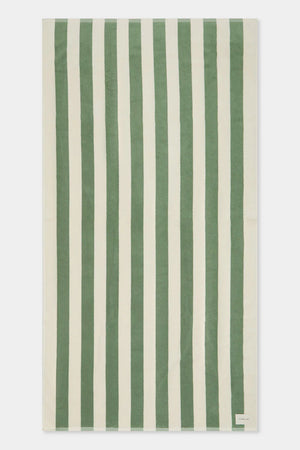 Assembly Label | Cotton Stripe Beach Towel - Pandan/Cream