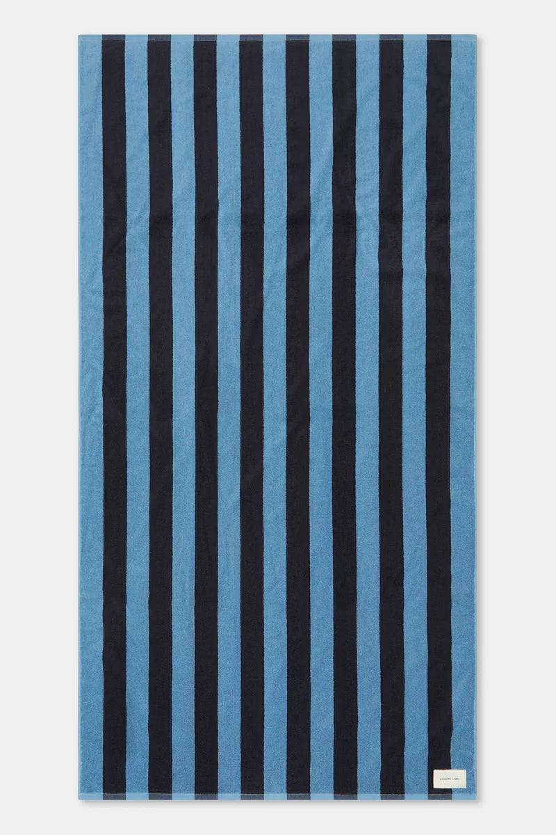 Assembly Label | Cotton Stripe Beach Towel - Bahama/True Navy